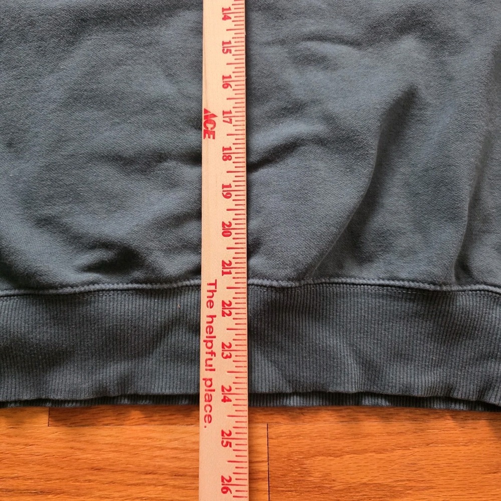 The North Face Hoodie Mens Size Small Green With White Print Comfort Basic - Picture 10 of 10